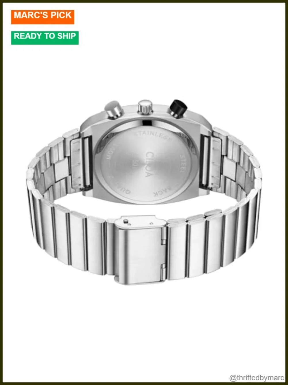 Chronograph Stainless Steel Waterproof Analog Business Wristwatch for Men